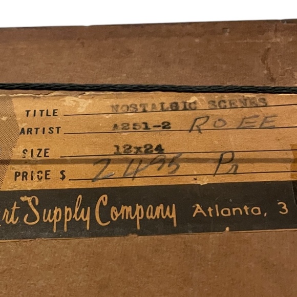 Vintage Eric Sloan On Board Brass Plaque "NOSTALGIC SUMMER/AUTUMN" FRAMED PRINT - Picture 9 of 13